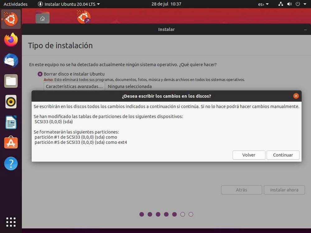 Instalar Ubuntu - Crear particiones 4