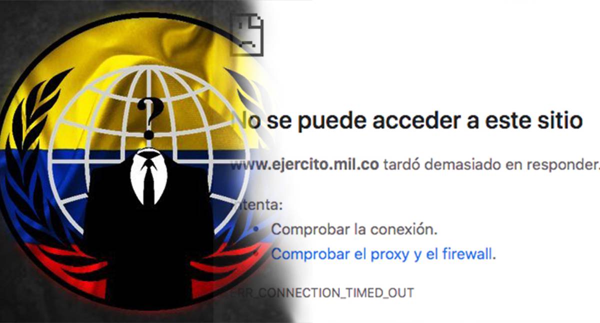 Anonymous took down the websites of the Colombian Senate and the Presidency of Colombia