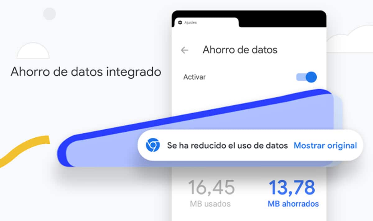 Chrome para Android ahorro de datos