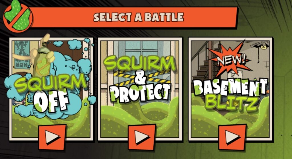 The Loud House Germ Skirmish 3 game modes