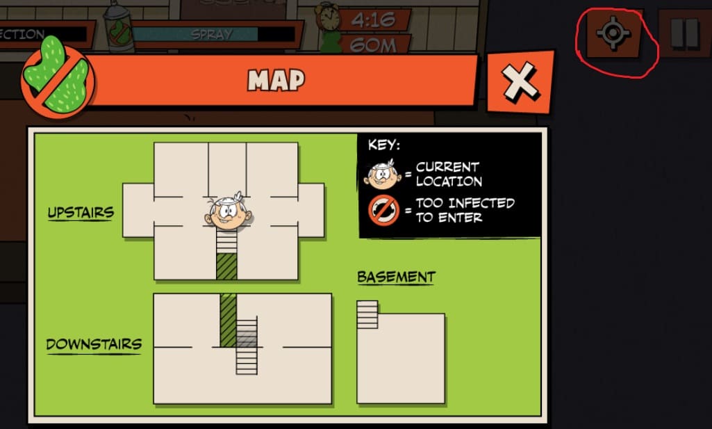 The Loud House Germ Skirmish map