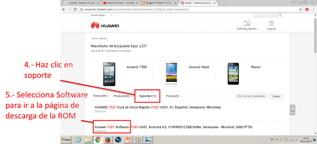 Listado de paquetes FullOTA y filtros