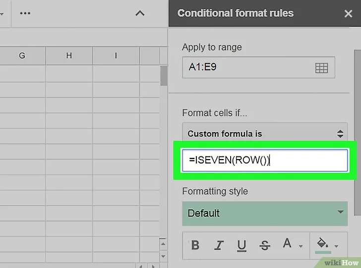 Usar ISEVEN o ISODD para alternar filas