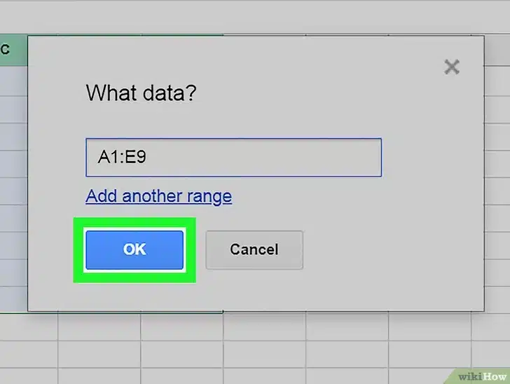 Confirmar el rango seleccionado
