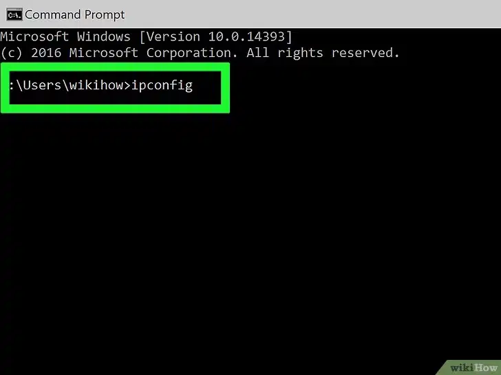 Comando ipconfig en la consola