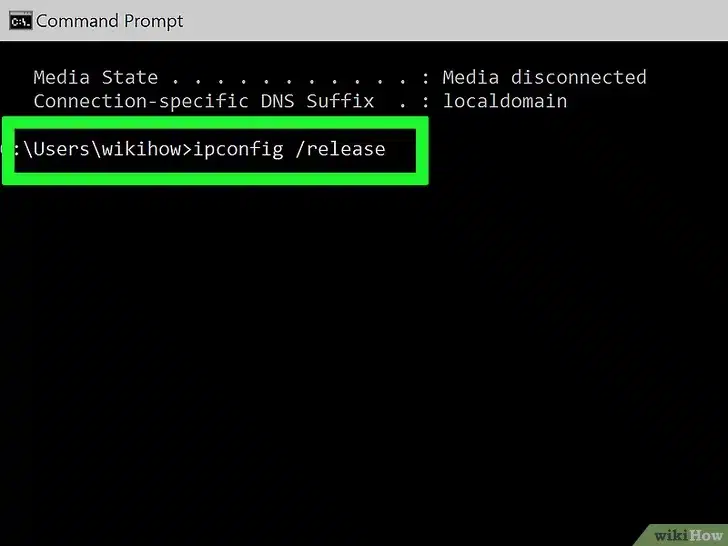 Liberar IP con ipconfig /release